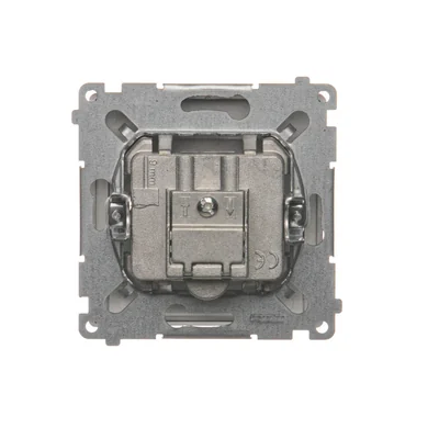 Pass-through R-TV antenna socket (module) attenuation 10dB inox (metallic)