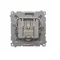 Pass-through R-TV antenna socket (module) attenuation 10dB inox (metallic)