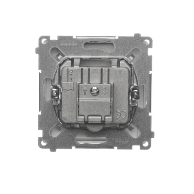 Pass-through R-TV antenna socket (module) attenuation 10dB satin (metallic)