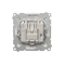 Pass-through R-TV antenna socket (module) attenuation 10dB white