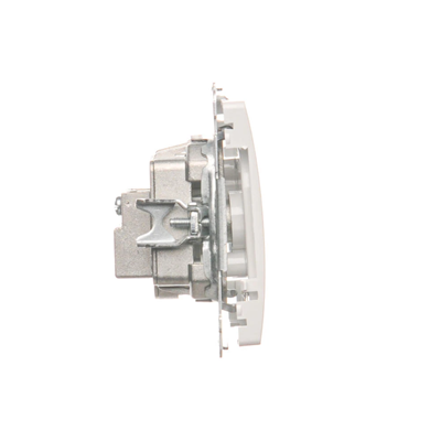 Pass-through R-TV antenna socket (module) attenuation 10dB white