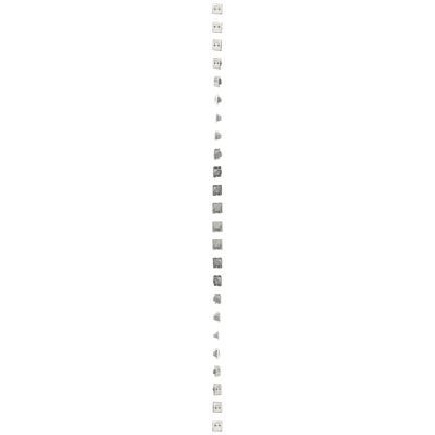 Pass-through R-TV antenna socket (module) attenuation 10dB white