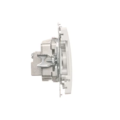 Pass-through R-TV antenna socket (module) attenuation 10dB white