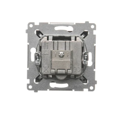 Pass-through R-TV antenna socket (module) TV and R attenuation 10dB anthracite (metallic)