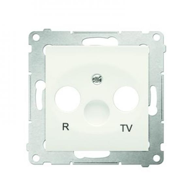 Pass-through R-TV antenna socket (module) TV and R attenuation 10dB cream