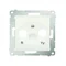 Pass-through R-TV antenna socket (module) TV and R attenuation 10dB cream