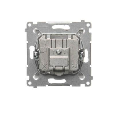 Pass-through R-TV antenna socket (module) TV and R attenuation 10dB white