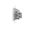 Pass-through R-TV antenna socket (module) TV and R attenuation 10dB white