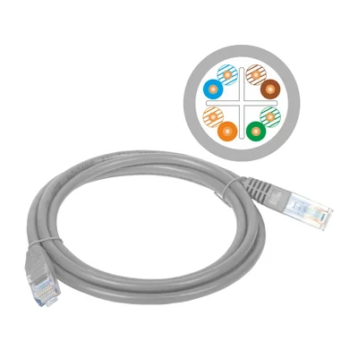 Patch-cord U/UTP kat.6 PVC 7.0m szary ALANTEC