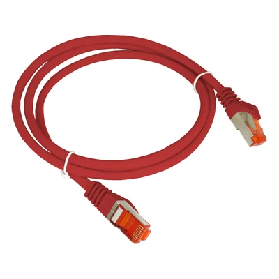 Patch kabel S/FTP kat. 6A LSOH 3,0 m červený ALANTEC