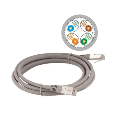 Патч-корд S/FTP cat.6A LSOH 2.0 м сірий ALANTEC