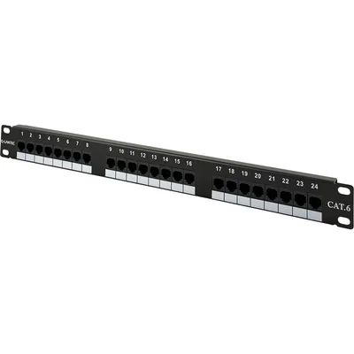 Patch panel 1U/19" UTP nestíněný 24 portů kat. 6 LSA konektory Q-LANTEC