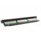 Patch panel cat.6 UTP 24 x RJ-45 no apantallado con estante, negro