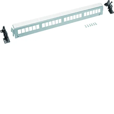 Patch Panel dla 24 modułów Keystone, bez modułów, szyna DIN lub płyta montażowa