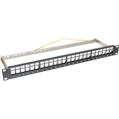 Patch panel, nevybavený, 19'' 24xRJ45