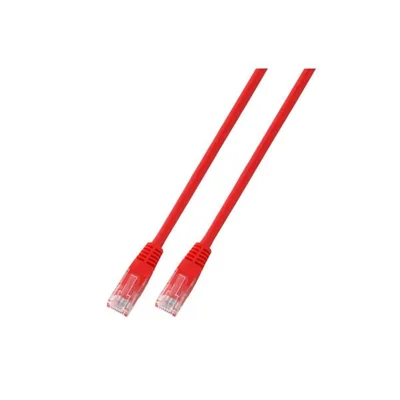 Patchcord RJ45 U/UTP cat. 5e PVC CCA red 1m