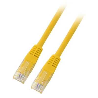 Patchcord RJ45 U/UTP cat. 5e PVC CCA yellow 1.5m