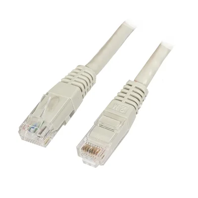 Patchcord RJ45 U/UTP kat. 6 PVC CCA szary 1m