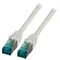 Патчкорд RJ45 S/FTP кат. 6A LSZH сірий 0.5 м