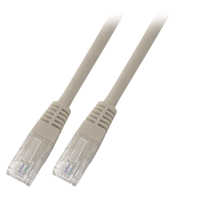 Патчкорд RJ45 U/UTP кат. 5e ПВХ сірий 1м