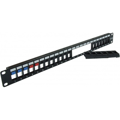 Patchpanel 19" 1HE 24xRJ45 UTP