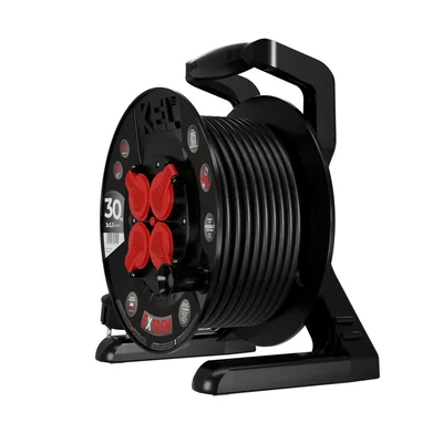 PB-EXT/30M/3X2.5/H05RR-F EXTREME LINE extension cable reel; 4x2p+Z; IP44; 16A; H05RR-F; 3x2.5; 30m; black