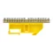 PE-Klemmenblock, für TH35-Schiene, 18-adrig, gelb