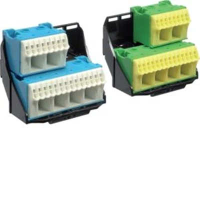 PE/N terminal blocks on support 2x28 holes (6x16mm2 22x4mm2) QuickConnect (2pcs)