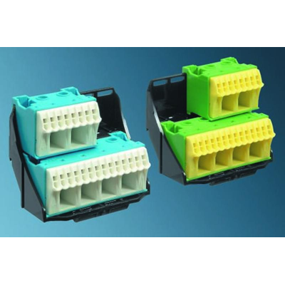 PE/N terminal blocks on support 2x28 holes (6x16mm2 22x4mm2) QuickConnect (2pcs)