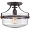 PENN STATION Plafon 33cm 60W IP20 marron ouest