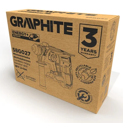 Perceuse à percussion sans fil Energy+ 18 V, batterie Li-Ion, force de frappe de 2,2 J, sans batterie