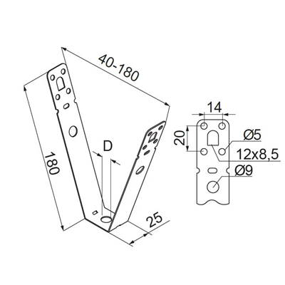 Percha trapezoidal, WT180fi11