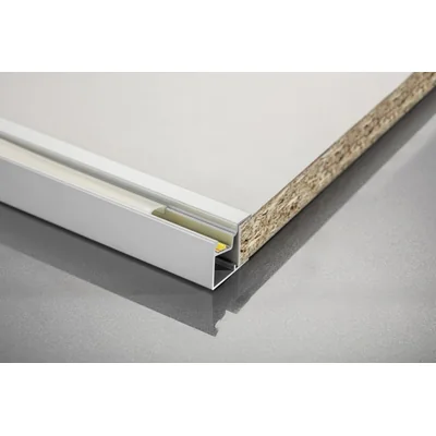 Perfil de aluminio LED angular - estrecho, de una sola cara, Glax Mini Plata L= 3007 mm