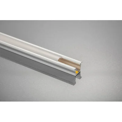 Perfil LED de aluminio con brida Glax Mini High 12,5 mm Plata 2 m (empotrado)