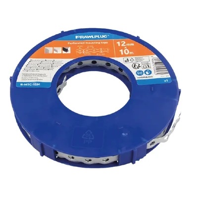 Perforated mounting tape in the cover, 10 m roll