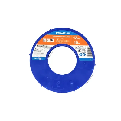 Perforiertes Montageband im Deckel, 10 m Rolle