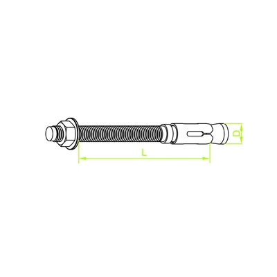 Perno de expansión de anillo, PSRM8x75