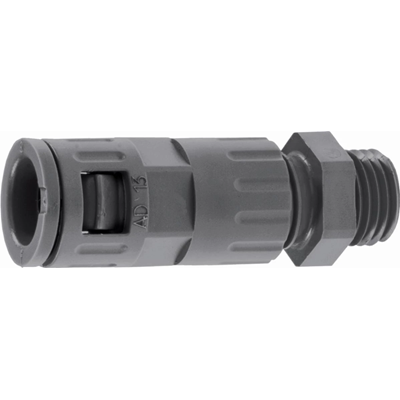 Peszel z gwintem metrycznym SILVYN KLICK GPZ-M 16x1,5 szary