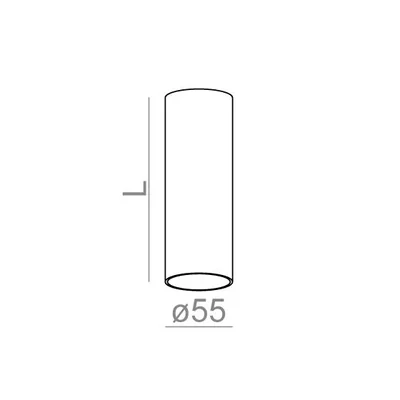 PET FINE 17 Lampada da soffitto, nero opaco