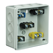 PF 12-inlet surface-mounted box with knockouts 86x86x40mm IP55 click-clack lid with terminals gray