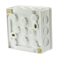 PF 12-inlet surface-mounted box with knockouts 86x86x40mm IP55 click-clack lid with terminals white