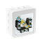 PF 12-inlet surface-mounted box with knockouts 86x86x40mm IP55 click-clack lid with terminals white