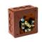 PF 12-inlet surface-mounted knockout box 86x86x40mm IP55 cover for 2 screws with terminals brown