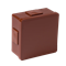 PF 4-inlet surface-mounted box with rubber glands 86x86x40mm IP55 brown click-clack lid