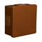 PF 4-inlet surface-mounted box with rubber glands 86x86x40mm IP55 brown click-clack lid