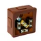 PF 4-inlet surface-mounted box with rubber glands 86x86x40mm IP55 click-clack lid with terminals brown