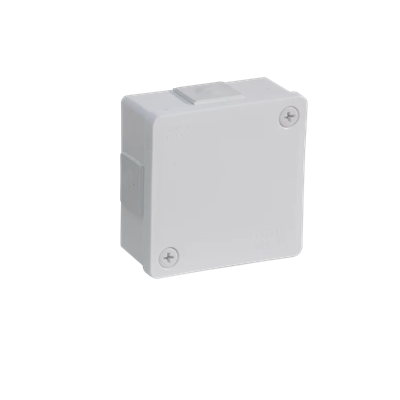 PF 4-inlet surface-mounted box with rubber glands 86x86x40mm IP55 cover for 2 screws white