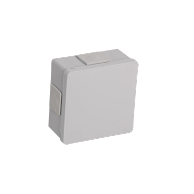 PF 4-inlet surface-mounted box with rubber glands 86x86x40mm IP55 lid click-clack gray