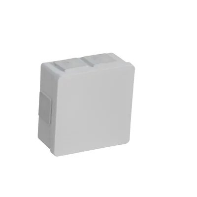 PF 6-inlet surface-mounted box with rubber glands 86x86x40mm IP55 click-clack cover white