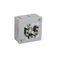 PF 6-inlet surface-mounted box with rubber glands 86x86x40mm IP55 cover for 2 screws with terminals gray